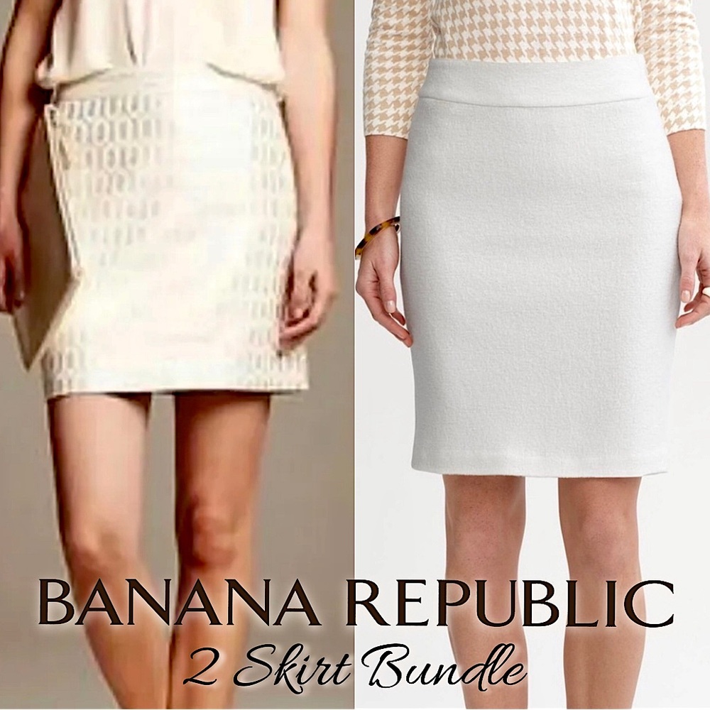 Banana Republic ✌️ 2 Skirt BUNDLE Sz 2